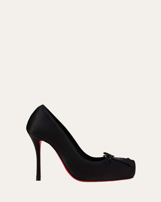 100mm Cassia Satin Ballerina Pumps